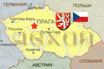 Карта тура по Чехии